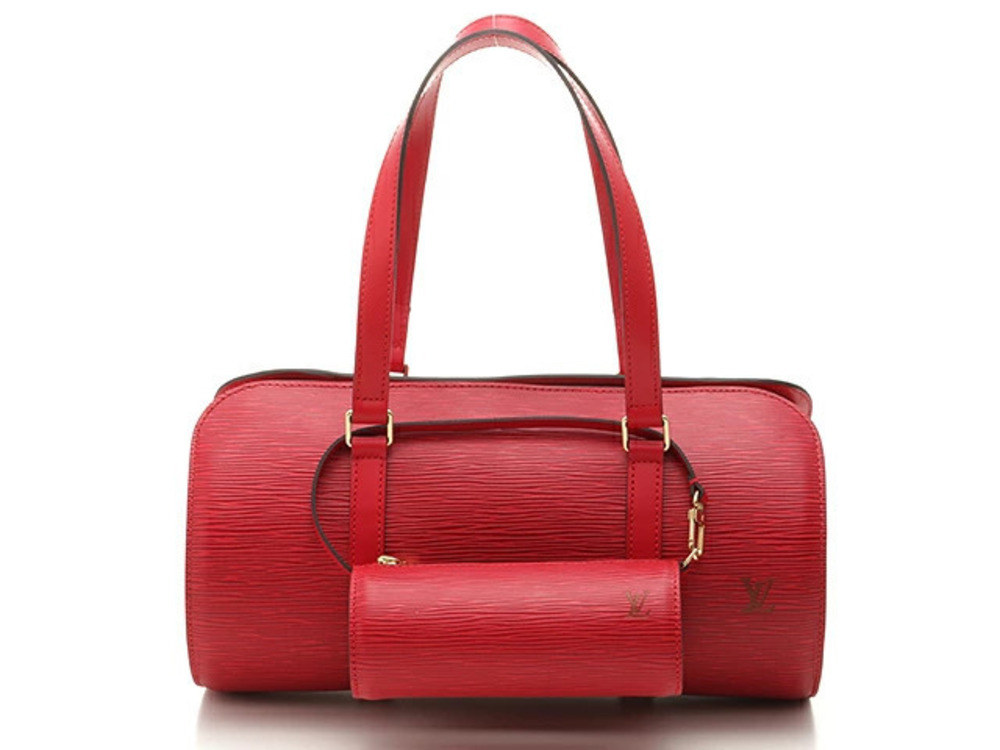 LOUIS VUITTON Soufflot Bag Epi Leather Castilian Red